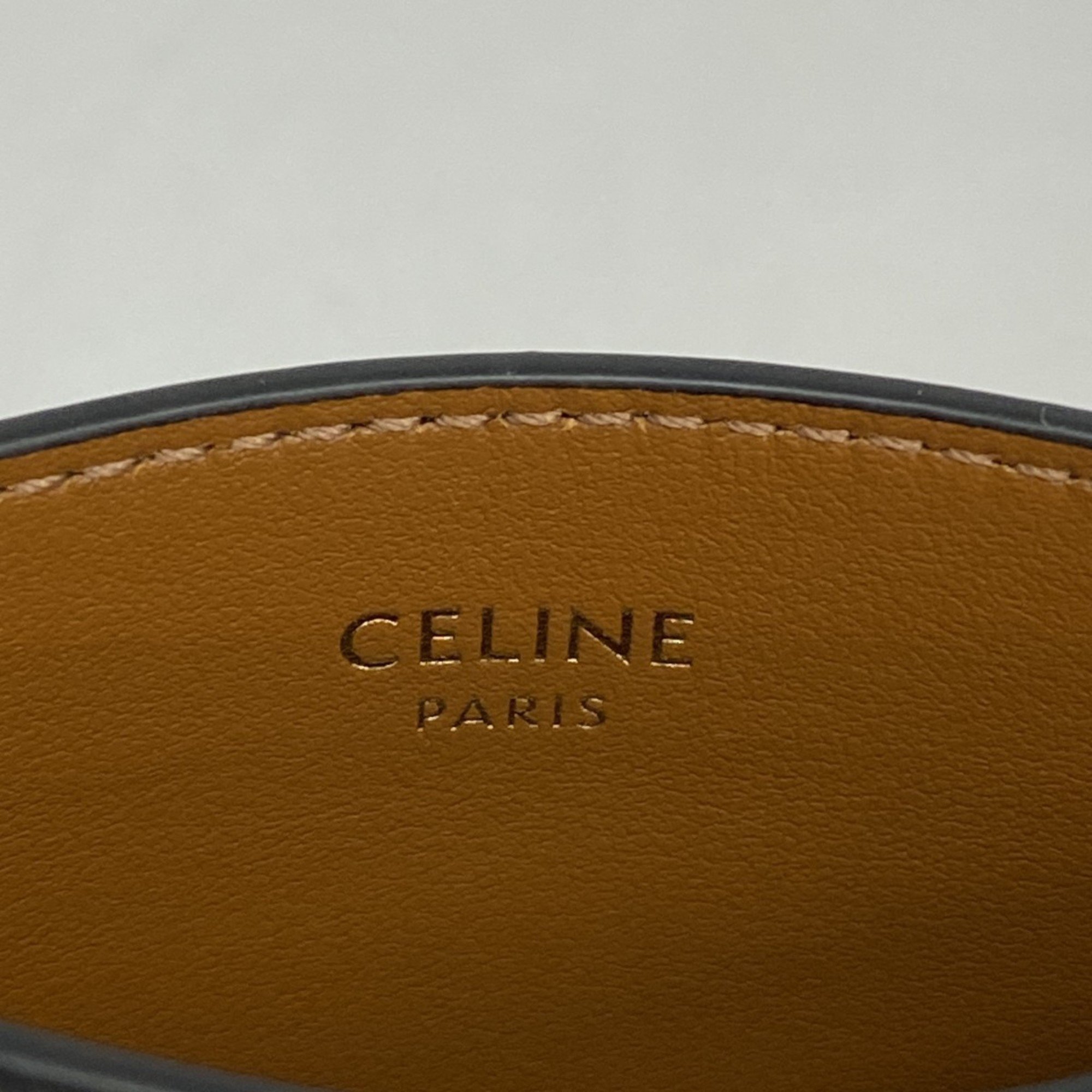 Celine Business Card Holder/Card Case Triomphe Black Women's