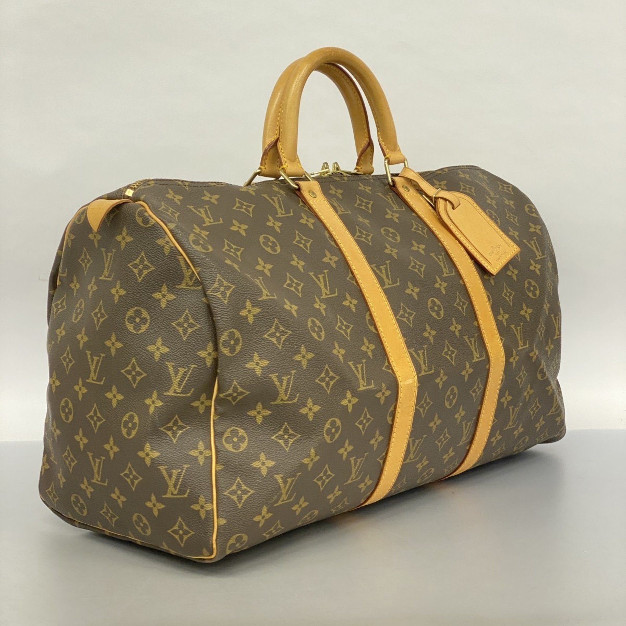 Louis Vuitton Boston Bag Monogram Keepall 50 M41426 Brown Men's Women's