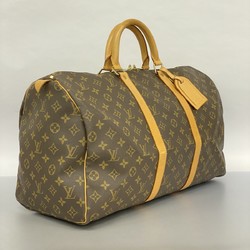 Louis Vuitton Boston Bag Monogram Keepall 50 M41426 Brown Men's Women's