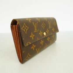 Louis Vuitton Long Wallet Monogram Portefeuille Sarah M61734 Brown Ladies