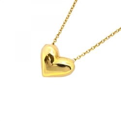 Tiffany Necklace Pinched Heart K18YG Yellow Gold Ladies