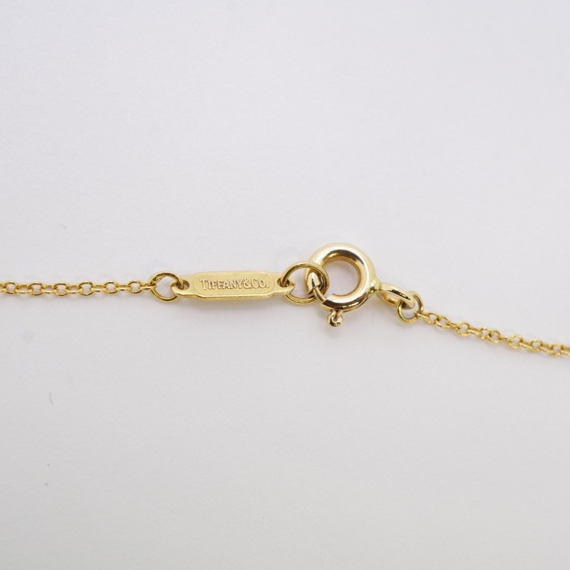 Tiffany Necklace Pinched Heart K18YG Yellow Gold Ladies