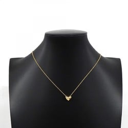 Tiffany Necklace Pinched Heart K18YG Yellow Gold Ladies