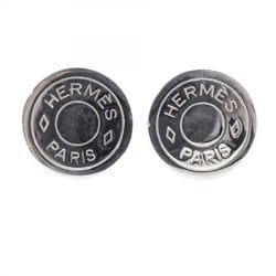 Hermes Earrings Serie Metal Silver Ladies