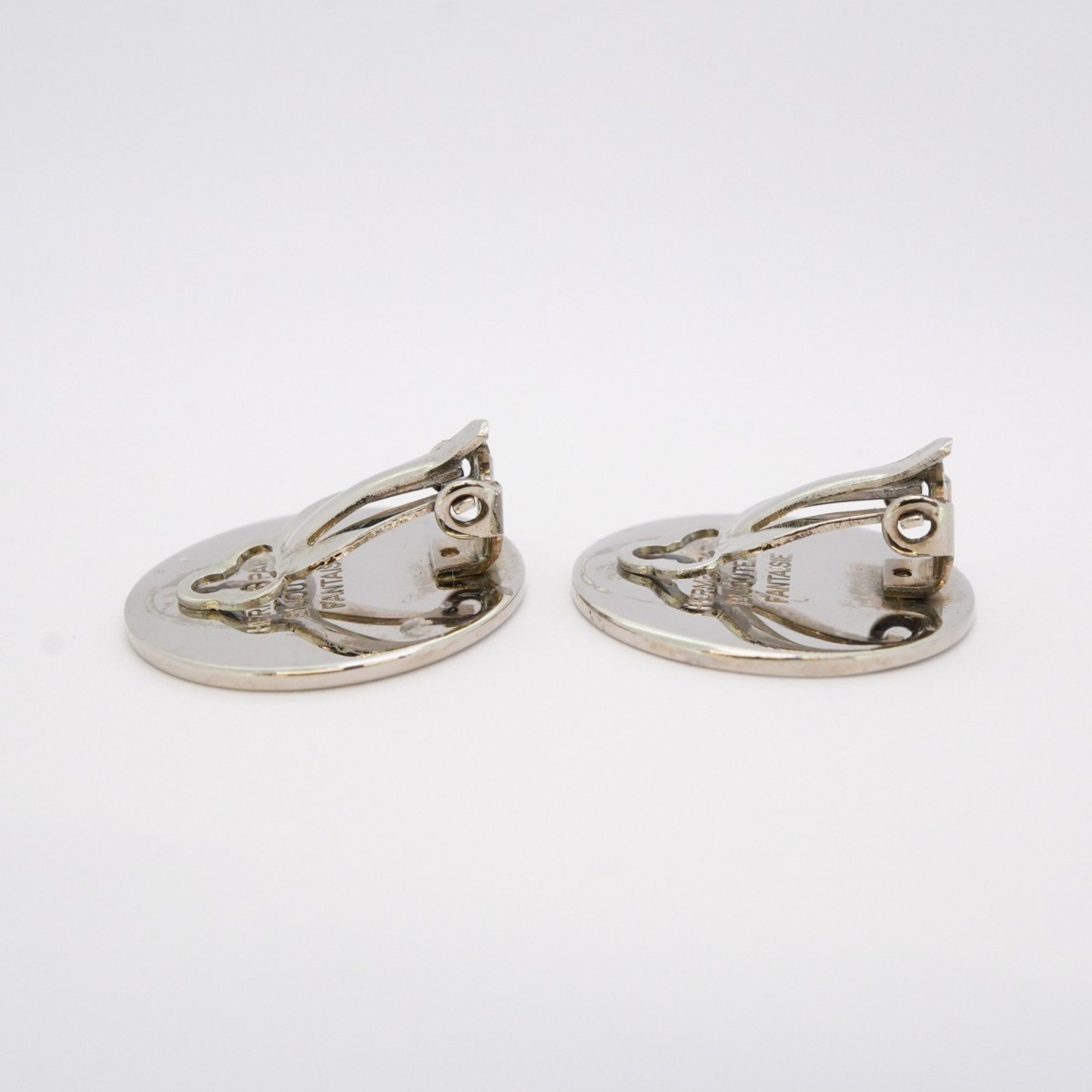 Hermes Earrings Serie Metal Silver Ladies