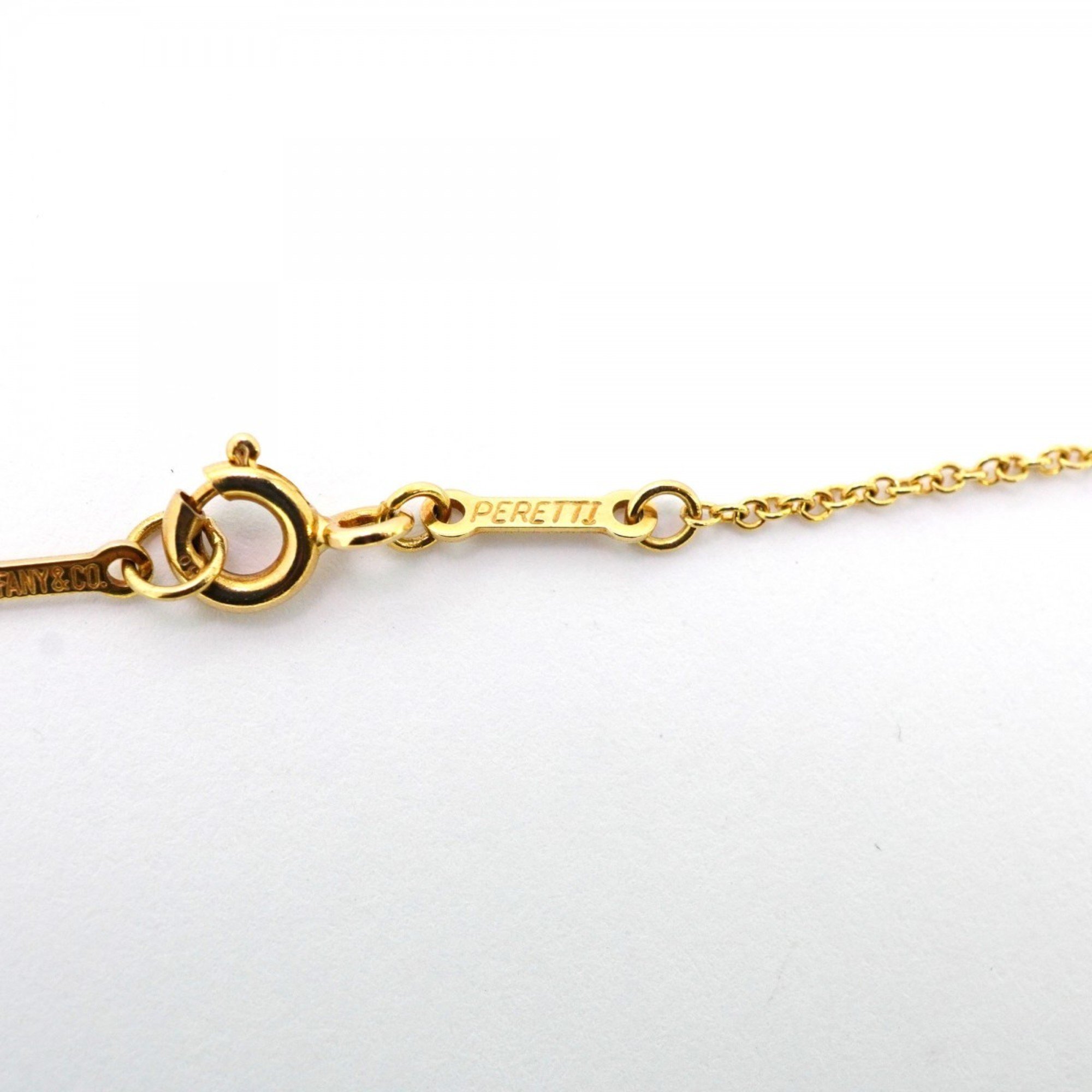 Tiffany Necklace Teardrop K18YG Yellow Gold Ladies