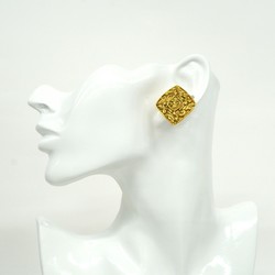 Chanel Earrings Coco Mark Diamond Shape GP Plated Gold Ladies