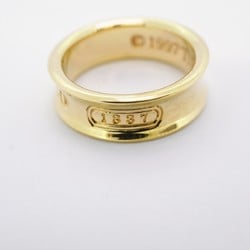 Tiffany Ring Narrow K18YG Yellow Gold Size 10 Ladies