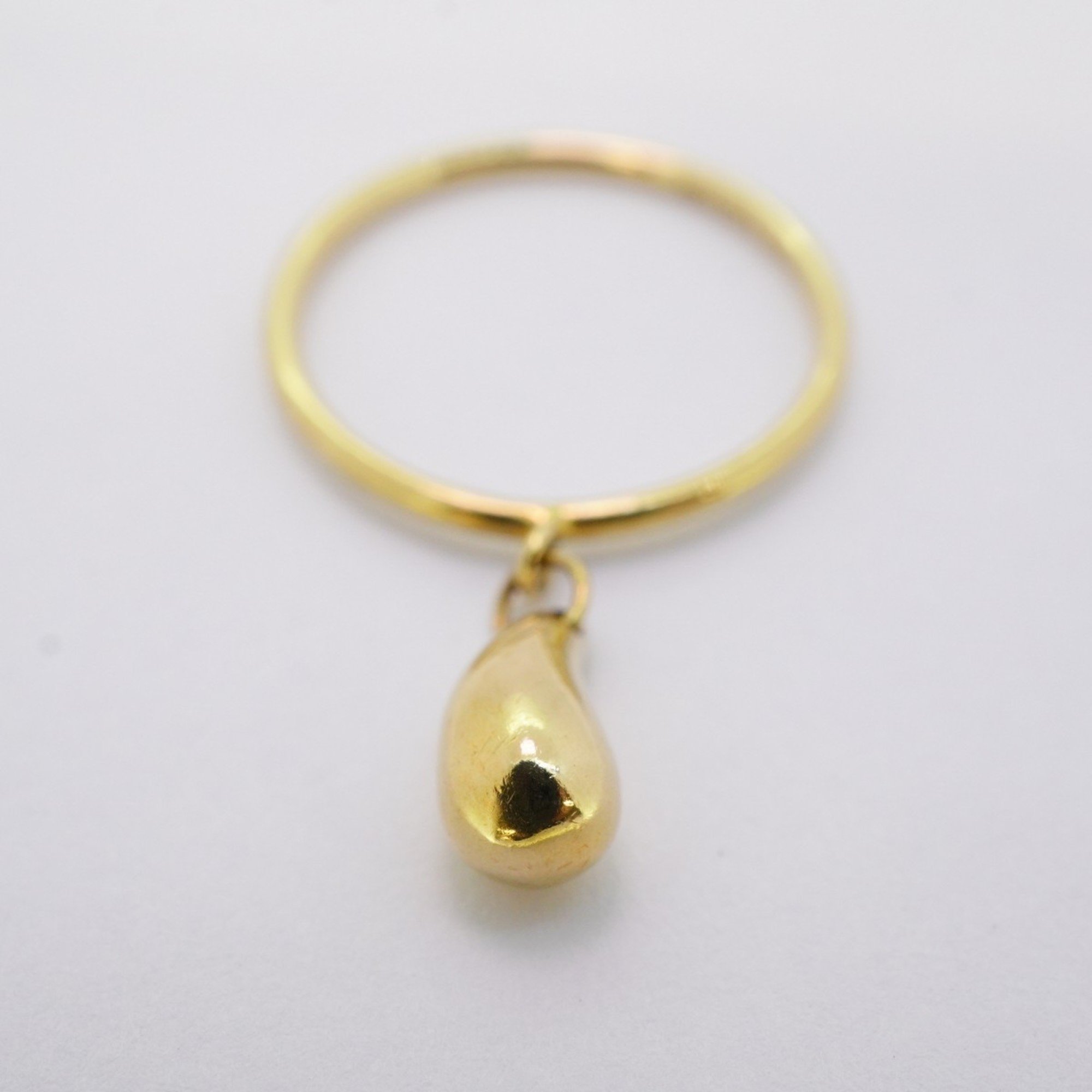 Tiffany ring teardrop K18YG yellow gold size 11 ladies