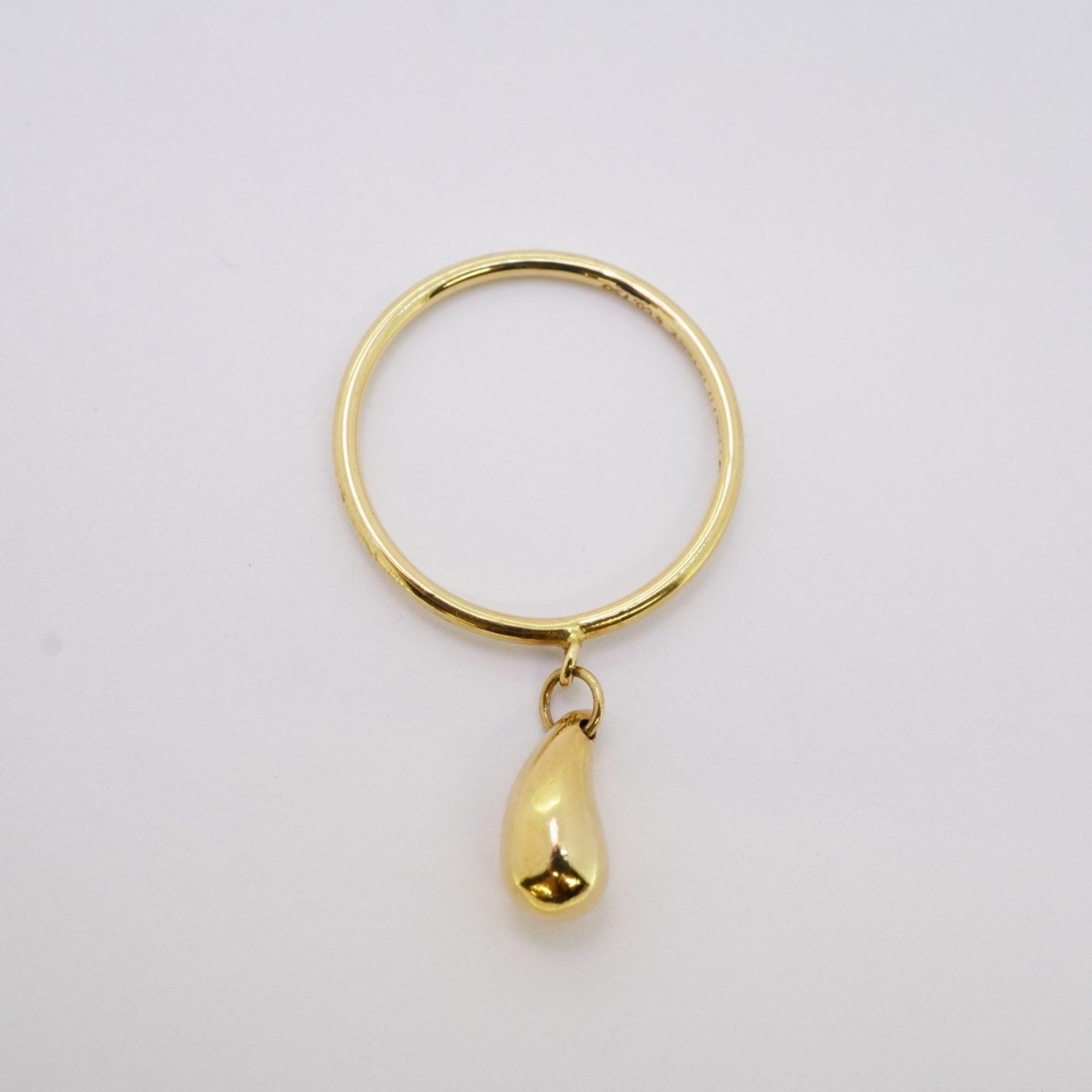 Tiffany ring teardrop K18YG yellow gold size 11 ladies