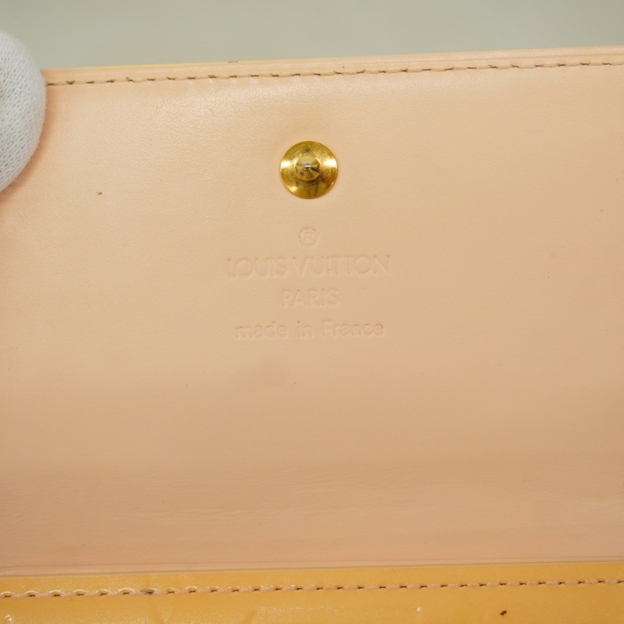 Louis Vuitton Tri-fold Wallet Vernis Porte Monnaie Billet Credit M91316 Marshmallow Pink Ladies