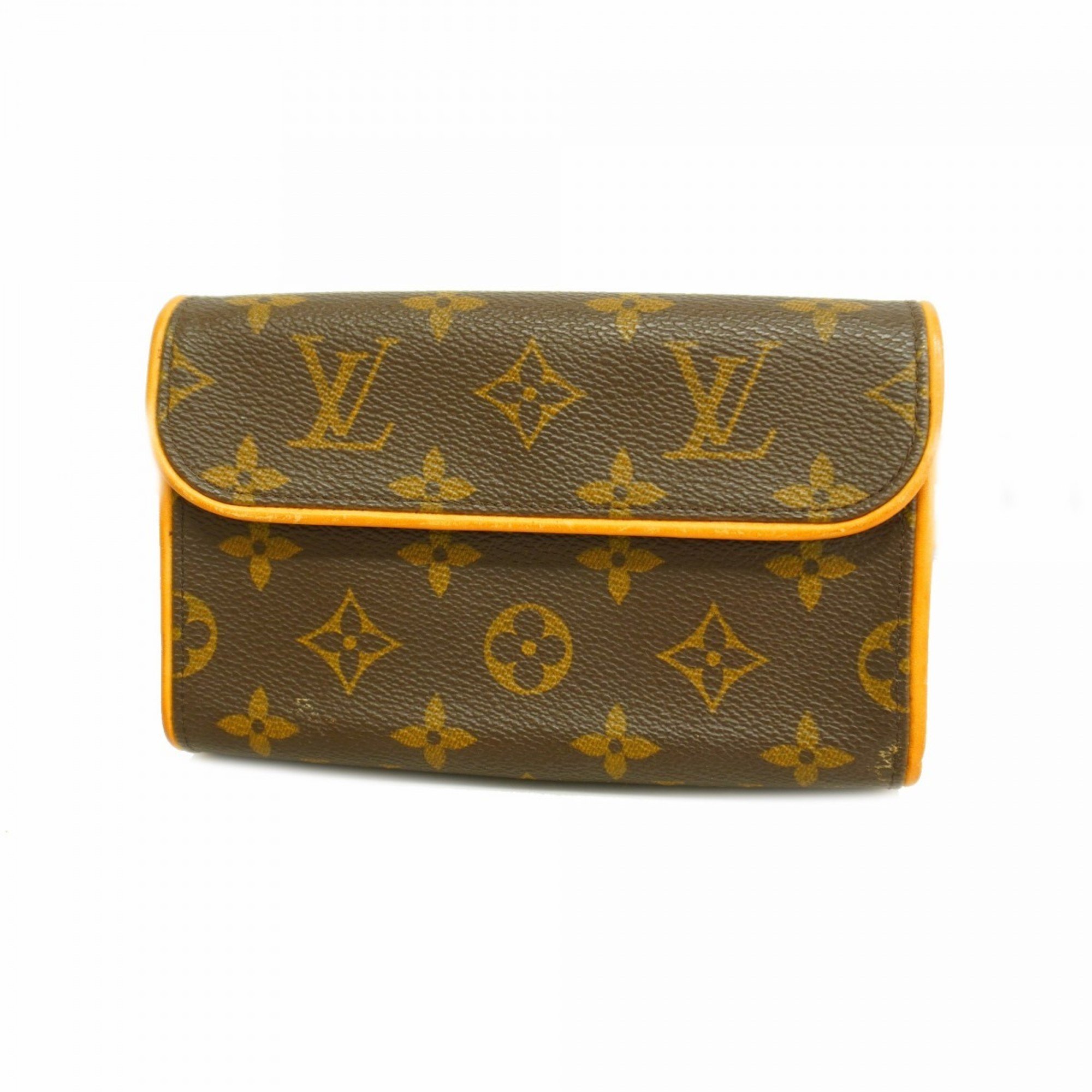 Louis Vuitton Waist Bag Monogram Pochette Florentine M51855 Brown Women's