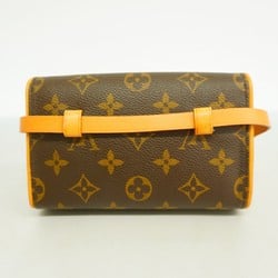 Louis Vuitton Waist Bag Monogram Pochette Florentine M51855 Brown Women's