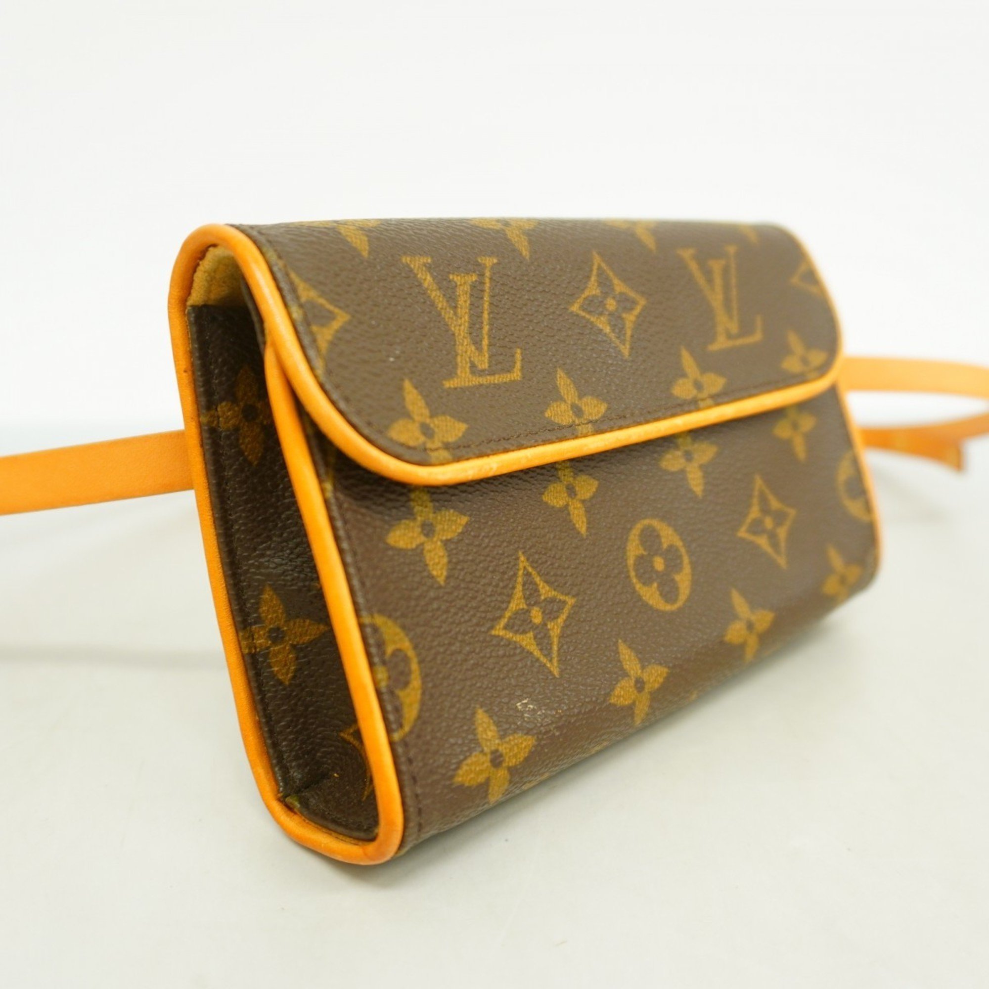 Louis Vuitton Waist Bag Monogram Pochette Florentine M51855 Brown Women's