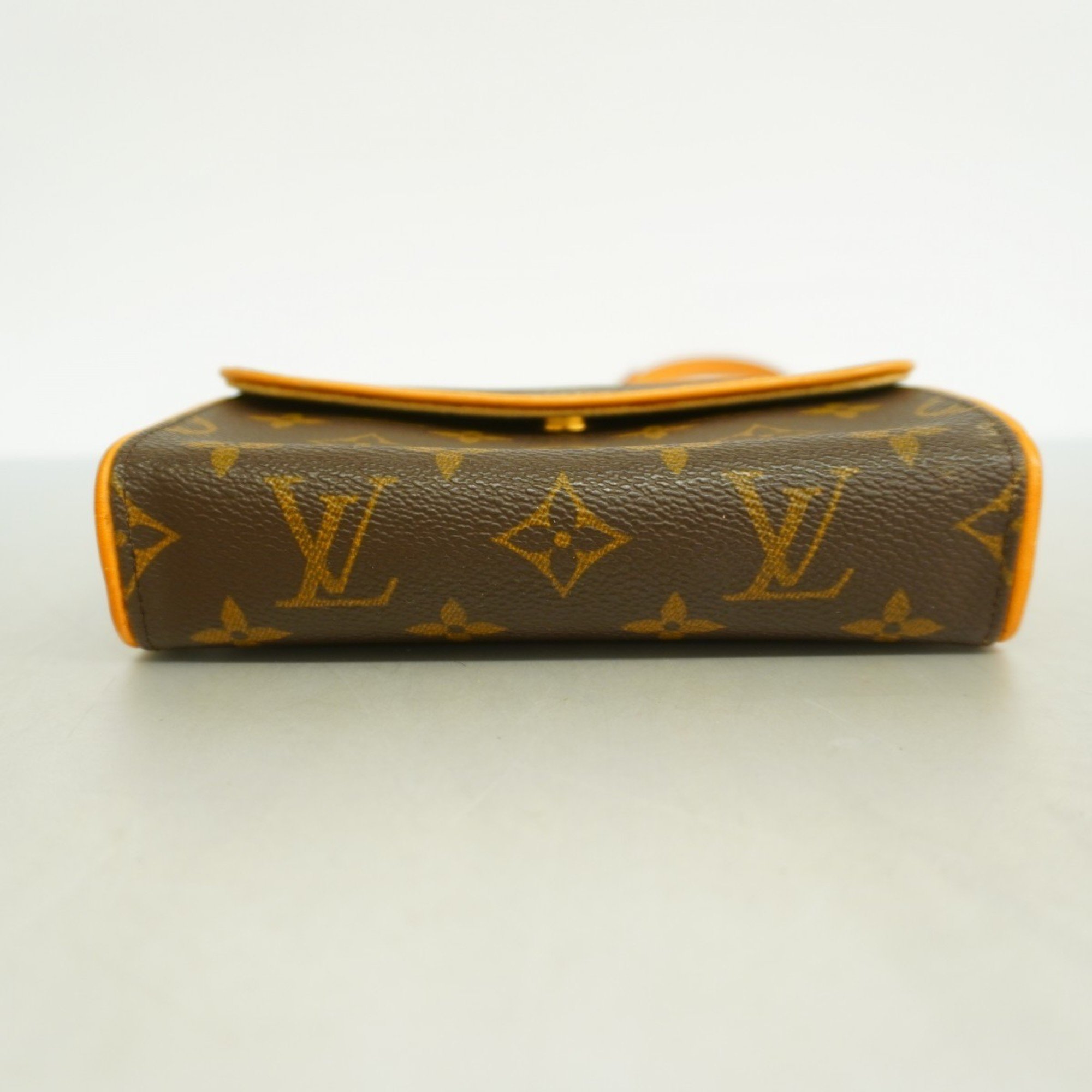 Louis Vuitton Waist Bag Monogram Pochette Florentine M51855 Brown Women's