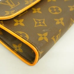 Louis Vuitton Waist Bag Monogram Pochette Florentine M51855 Brown Women's