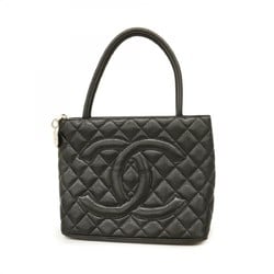 Chanel Tote Bag Reproduction Caviar Skin Black Women's