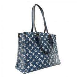 Louis Vuitton Tote Bag Monogram Jacquard Denim On the Go MM M59608 Marine Ladies