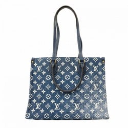 Louis Vuitton Tote Bag Monogram Jacquard Denim On the Go MM M59608 Marine Ladies