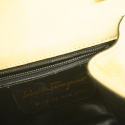 Salvatore Ferragamo handbag Vara suede beige black ladies