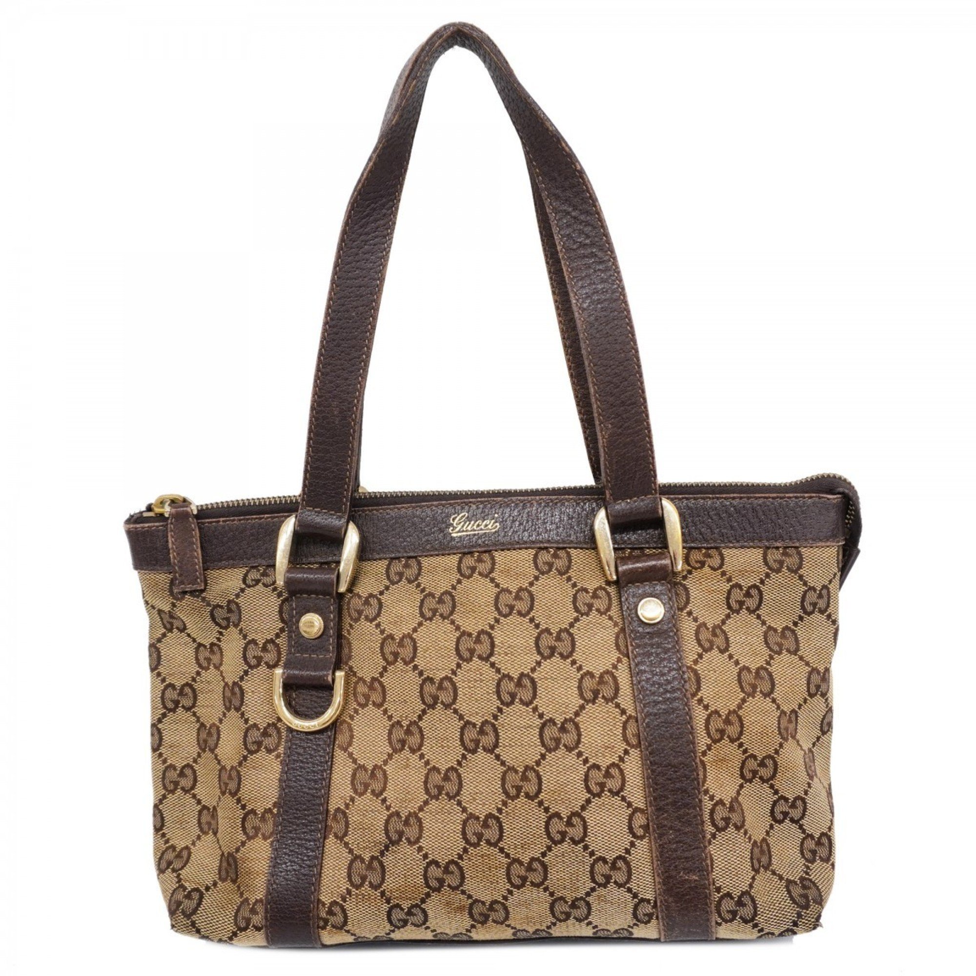 Gucci Handbag GG Canvas Abby 141471 Beige Brown Women's