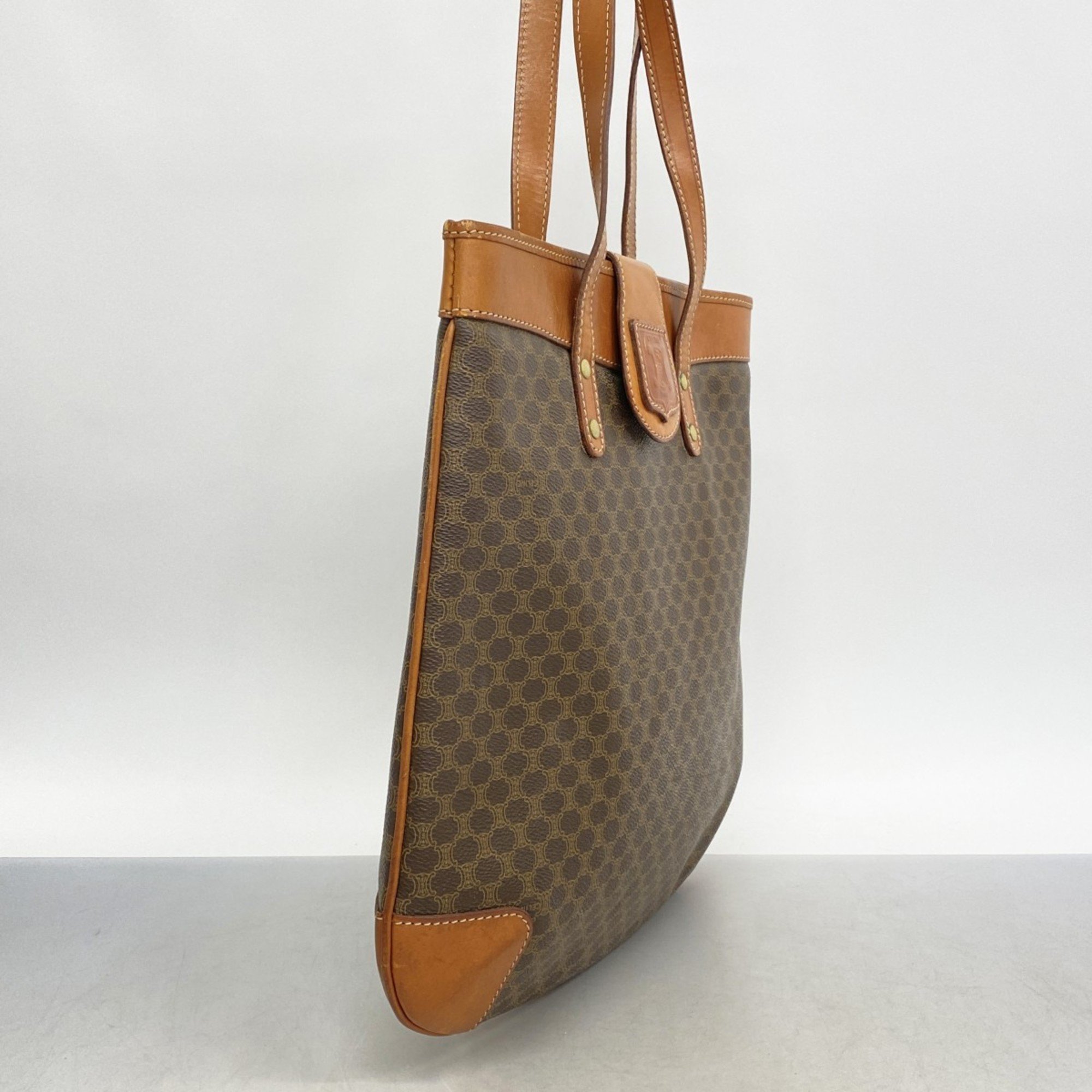 Celine Tote Bag Macadam Brown Women's