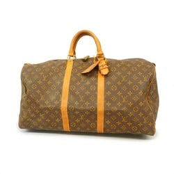 Louis Vuitton Boston Bag Monogram Keepall 55 M41424 Brown Men's Women's