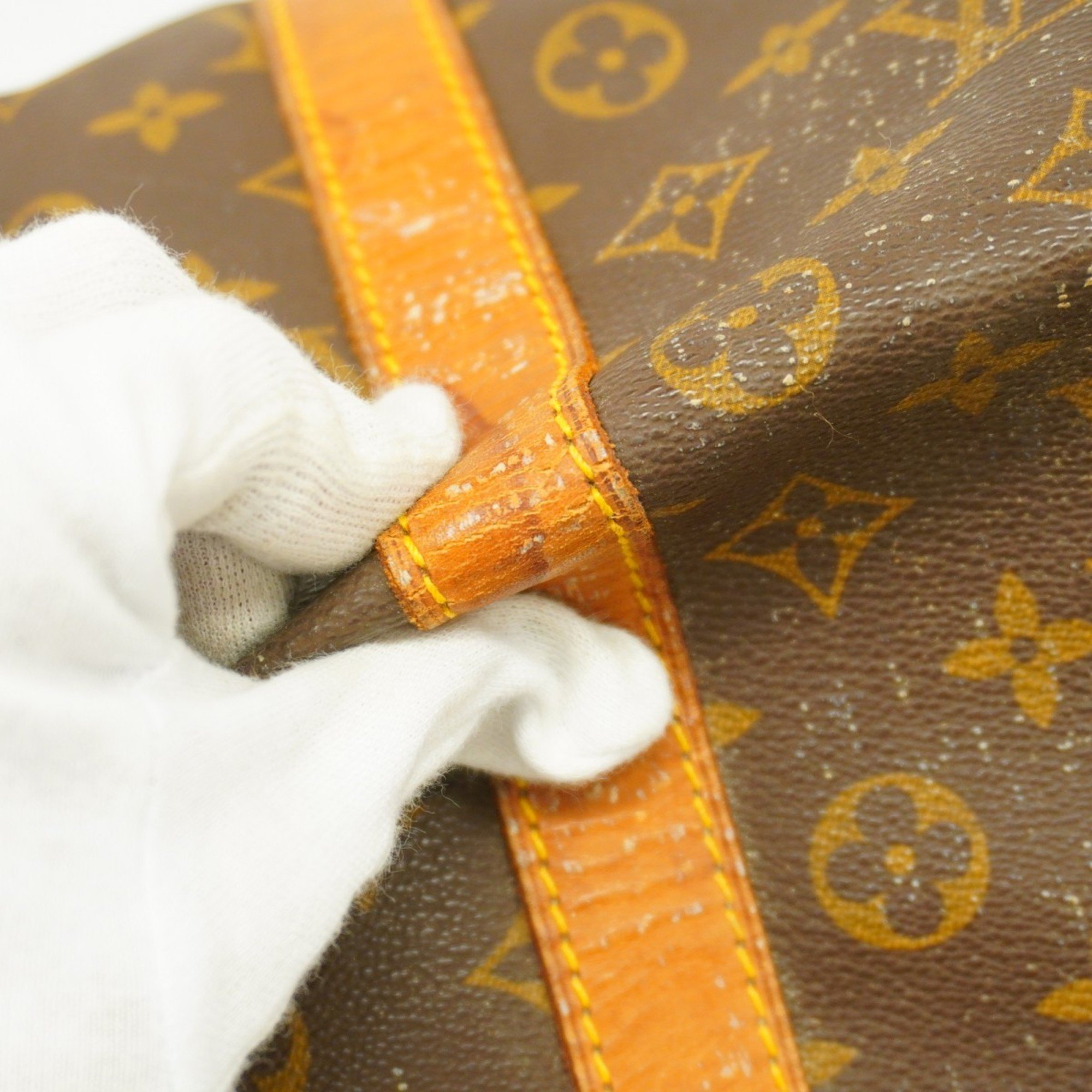 Louis Vuitton Boston Bag Monogram Keepall 55 M41424 Brown Men's Women's