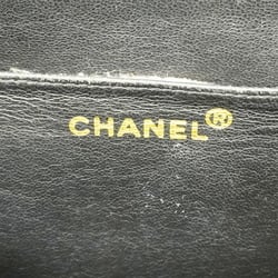 Chanel Shoulder Bag Bias Stitch Caviar Skin Black Women's