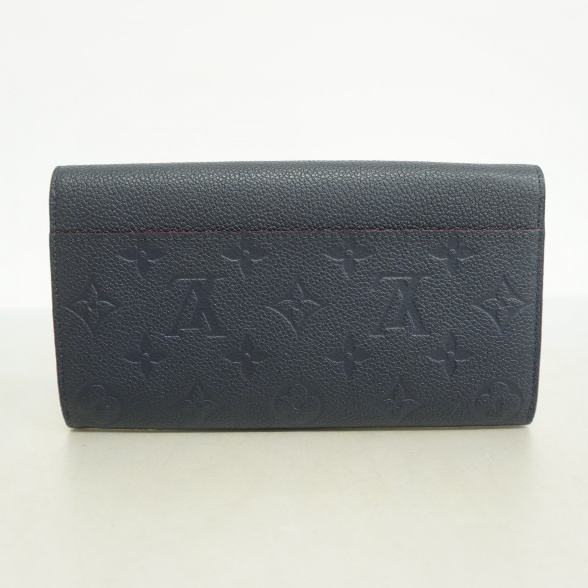 Louis Vuitton Long Wallet Monogram Empreinte Portefeuille Sarah M62125 Marine Rouge Ladies