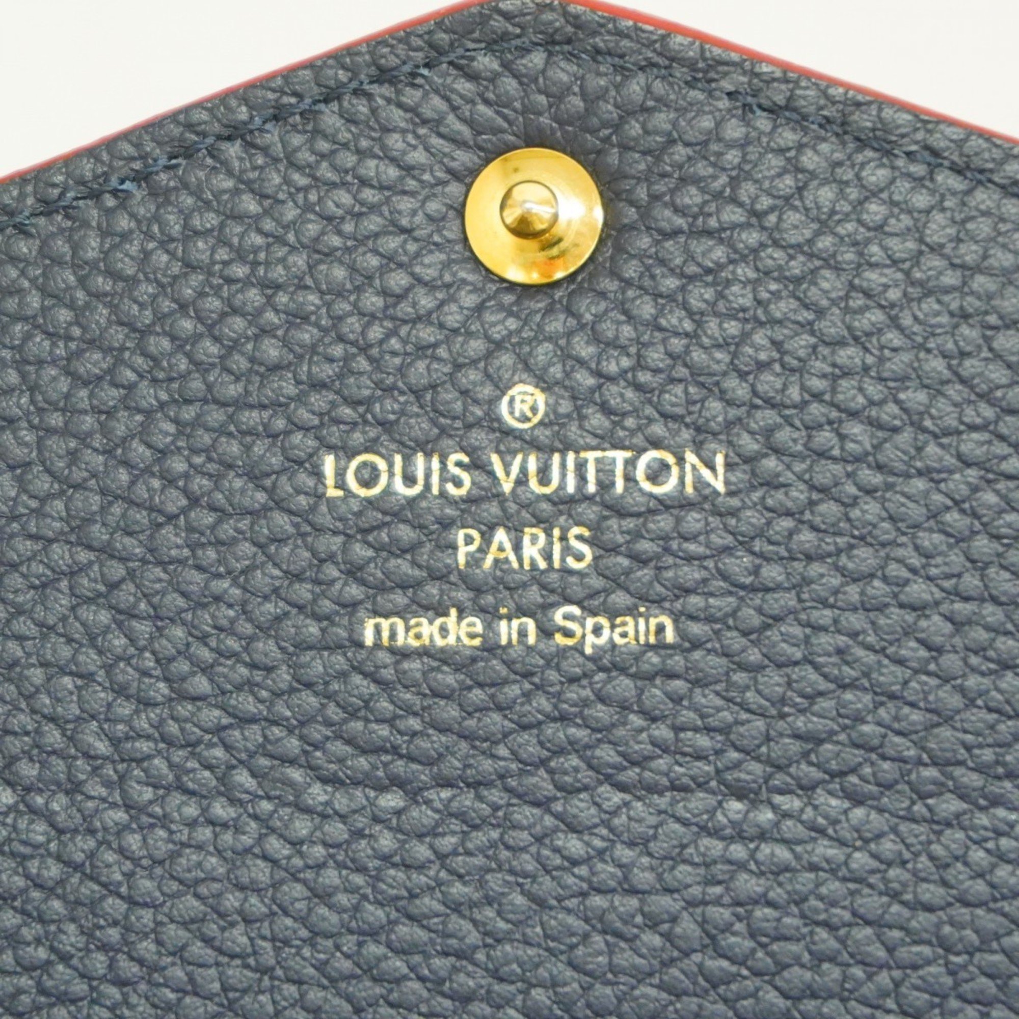 Louis Vuitton Long Wallet Monogram Empreinte Portefeuille Sarah M62125 Marine Rouge Ladies