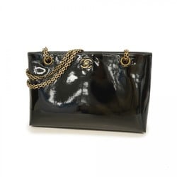 Chanel Shoulder Bag Patent Leather Black Women's