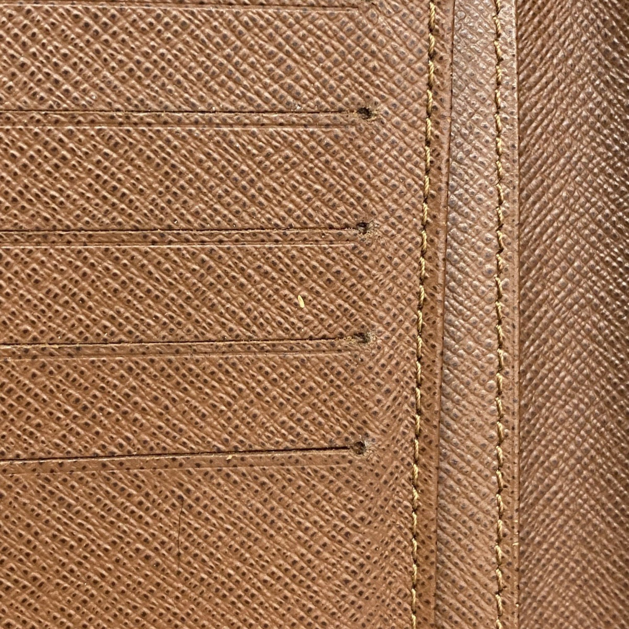 Louis Vuitton Long Wallet Monogram Zippy Compact M40499 Brown Men's Women's