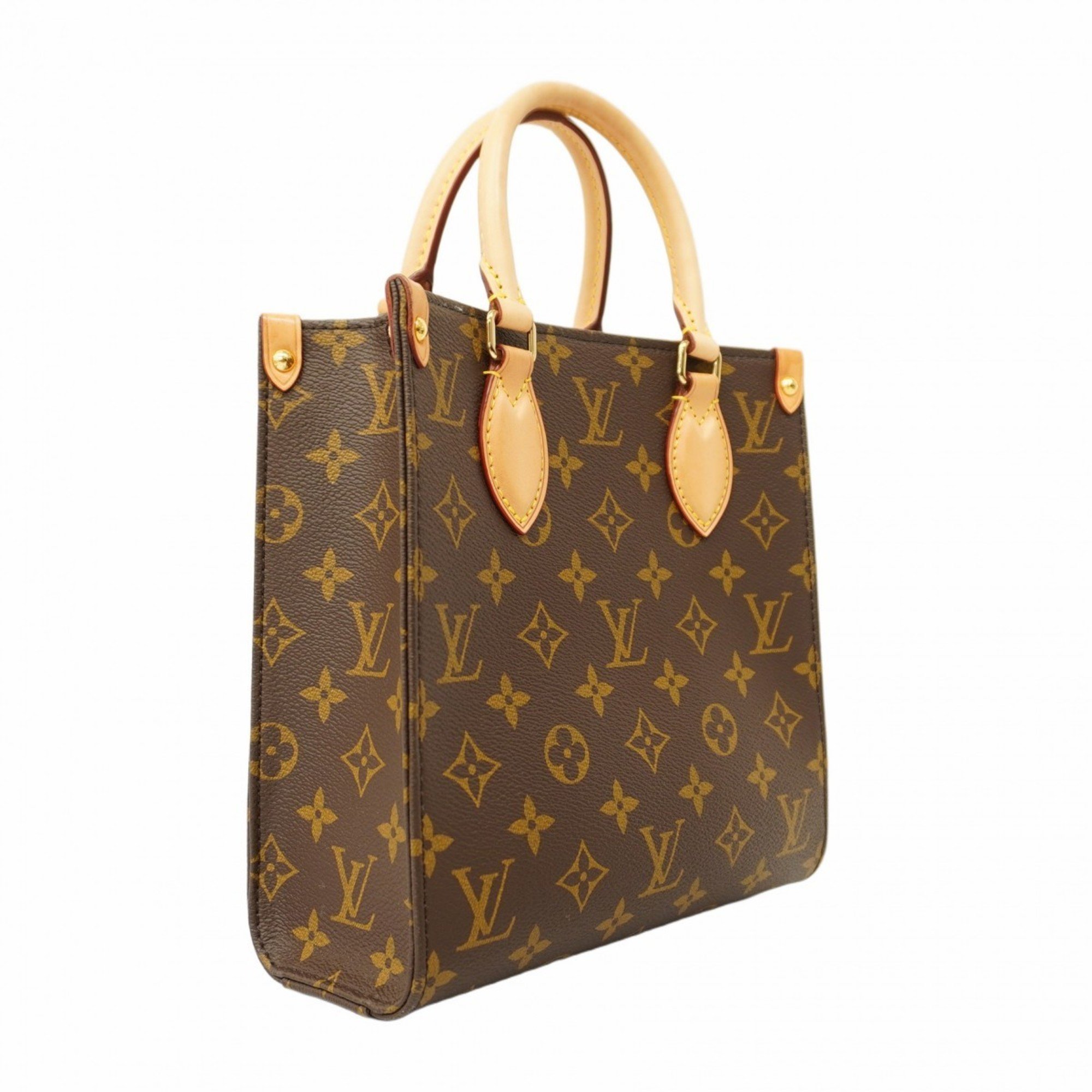 Louis Vuitton Handbag Monogram Sac Plat BB M46265 Brown Ladies