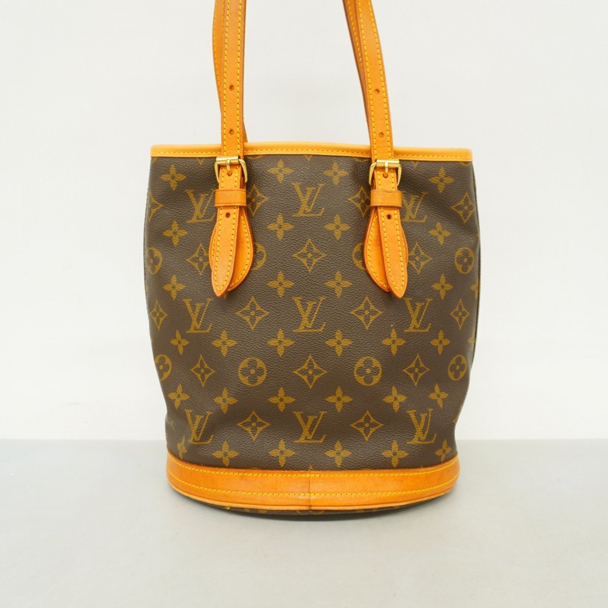 Louis Vuitton Tote Bag Monogram Bucket PM M42238 Brown Women's