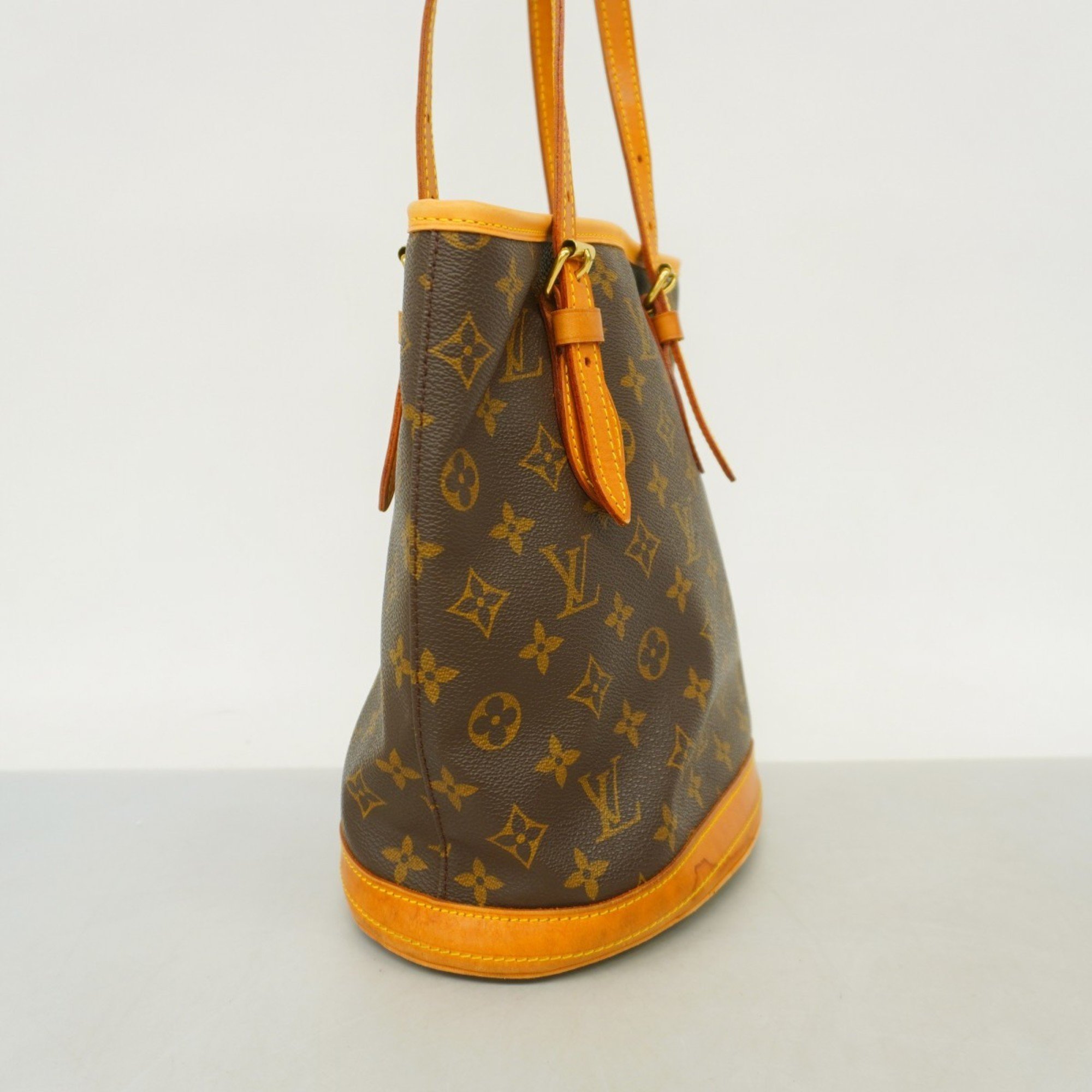 Louis Vuitton Tote Bag Monogram Bucket PM M42238 Brown Women's