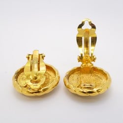 Chanel Earrings Coco Mark Circle GP Plated Gold Ladies