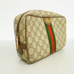 Gucci Pouch GG Supreme Ophidia 760019 Brown Green Red Women's