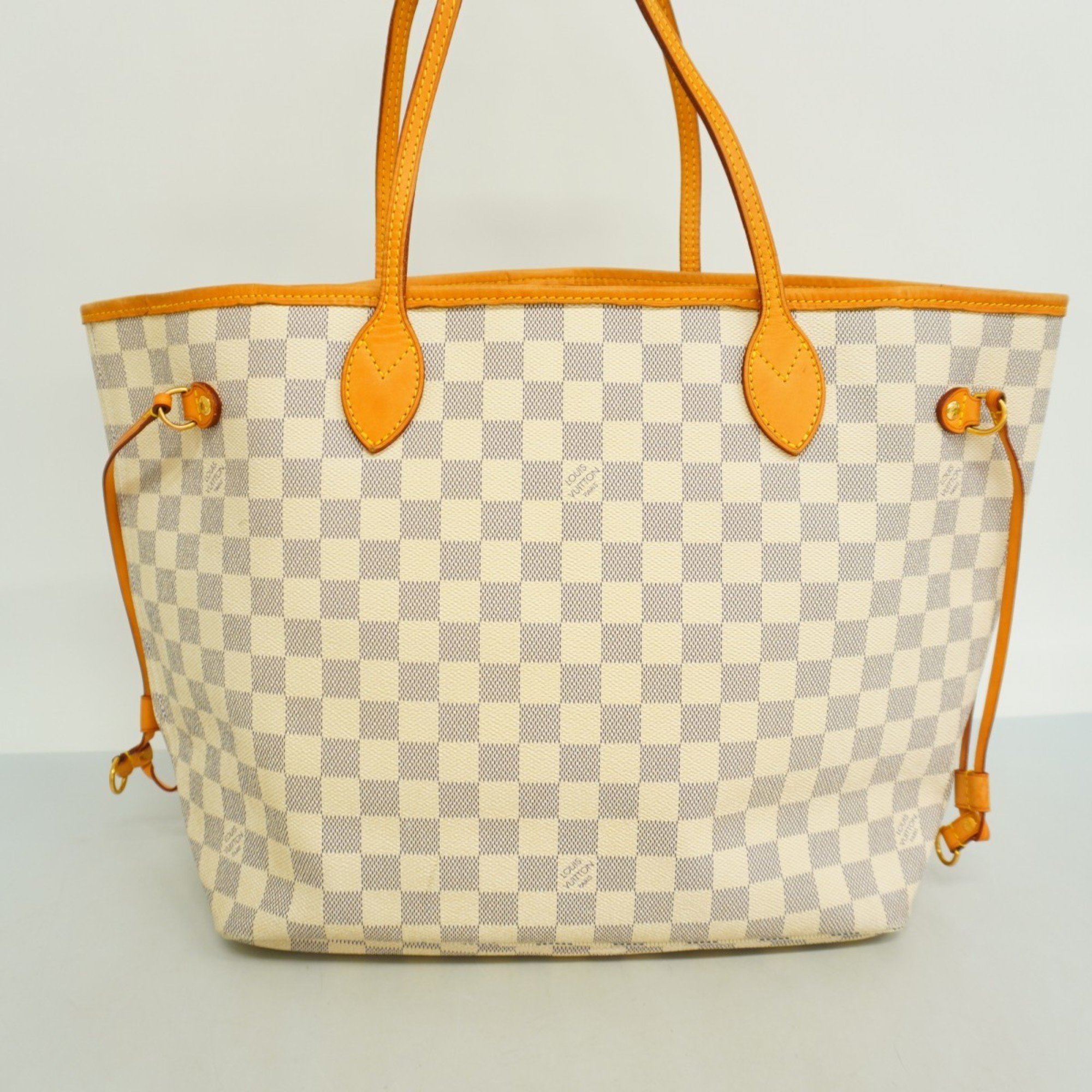 Louis Vuitton Tote Bag Damier Azur Neverfull MM N51107 White Women's