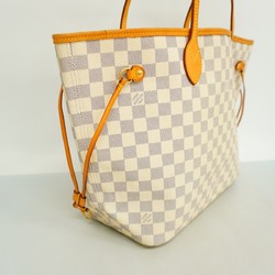 Louis Vuitton Tote Bag Damier Azur Neverfull MM N51107 White Women's