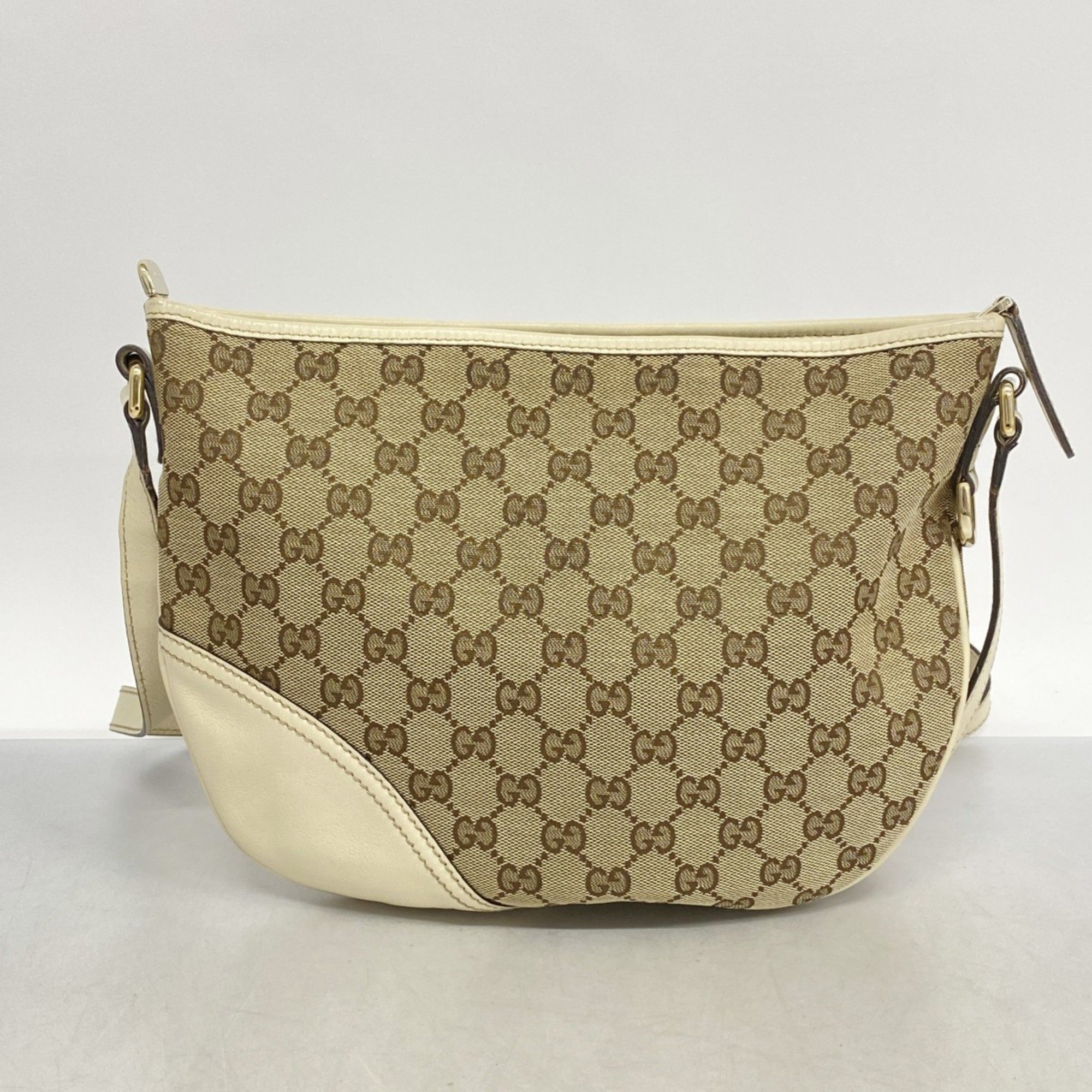 Gucci Shoulder Bag GG Canvas 169998 Brown Women's