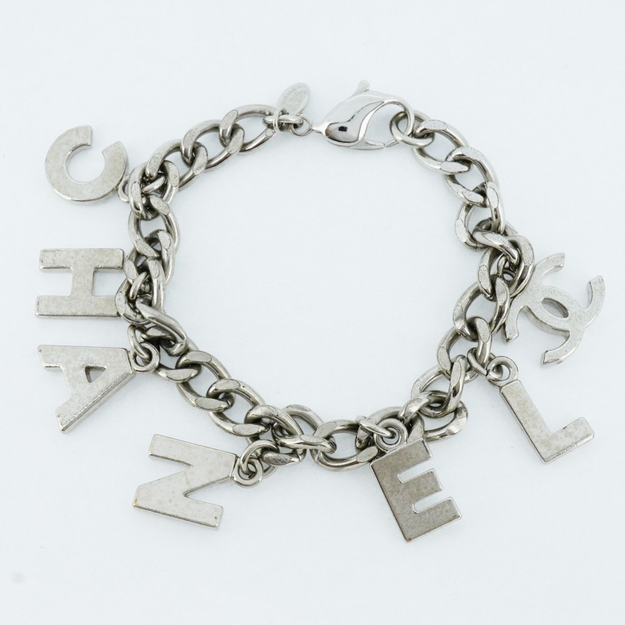 Chanel bracelet Coco mark metal silver ladies