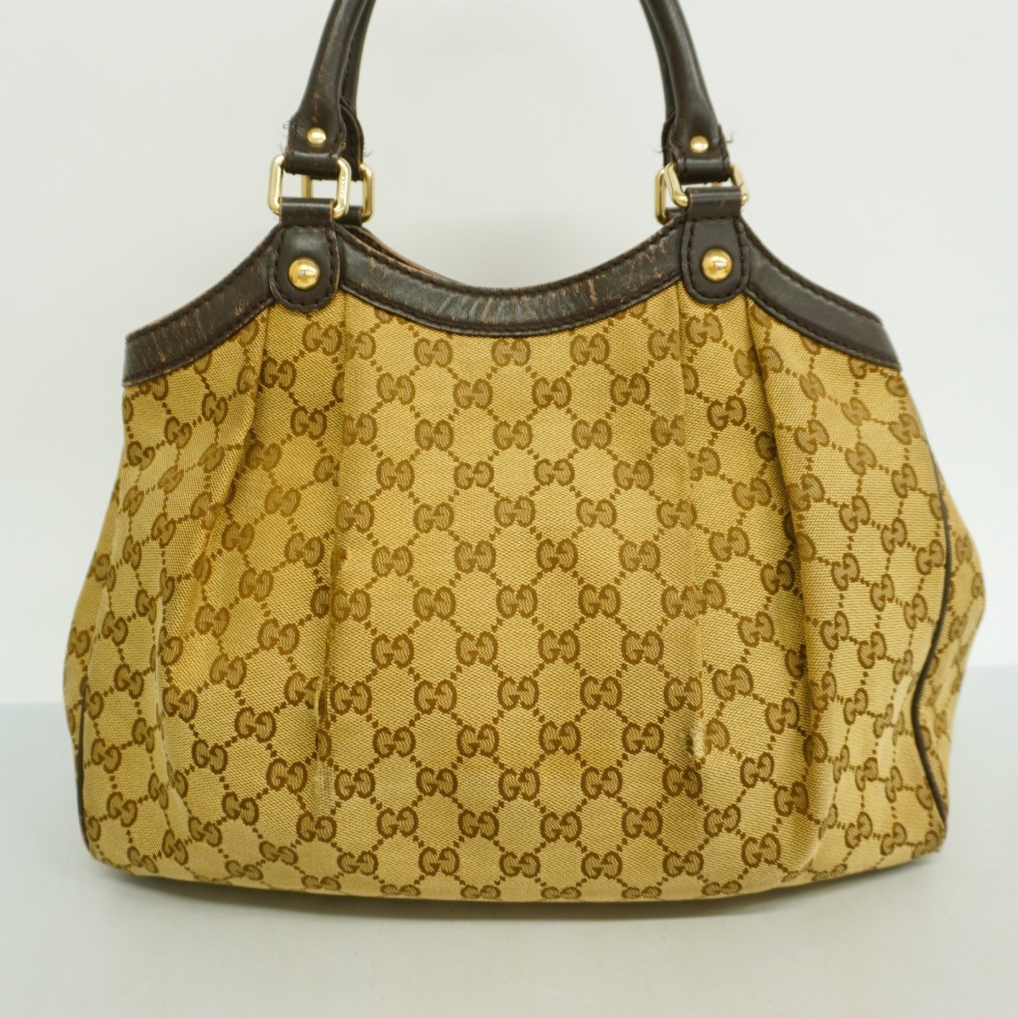 Gucci Handbag GG Canvas 211944 Brown Champagne Ladies