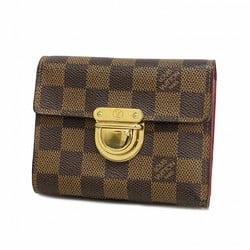 Louis Vuitton Tri-fold Wallet Damier Portefeuille Koala N60005 Ebene Women's