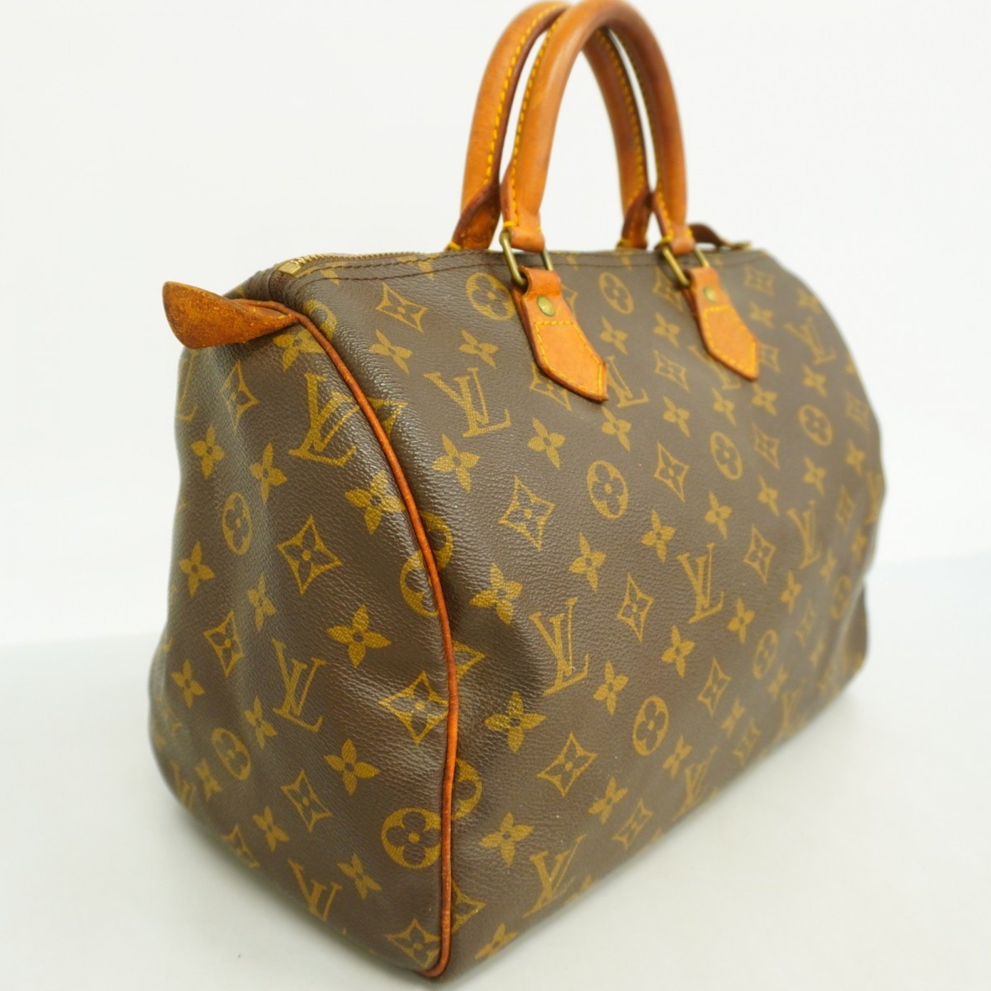 Louis Vuitton Handbag Monogram Speedy 30 M41108 Brown Ladies