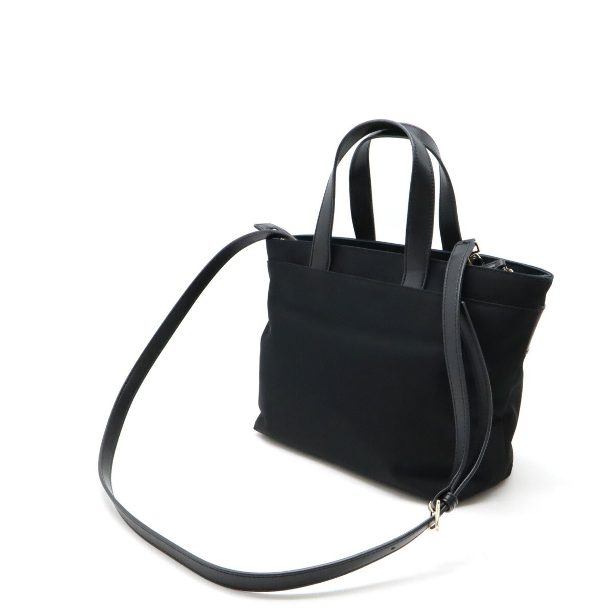 Paul Smith Tote Bag Shoulder Nylon Leather Black Blue PWR021