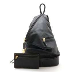 LOEWE Anton Backpack Shoulder Bag Leather Navy