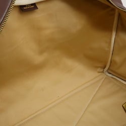 HERMES Victoria 43 Boston bag, travel Toile H, Taurillon Clemence, beige, tail, brown