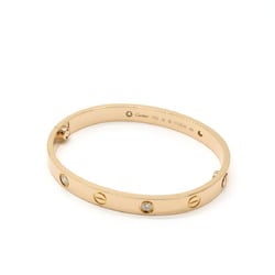 Cartier LOVE Bracelet Bangle K18PG 750PG Pink Gold 4PD Diamond #16