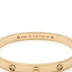 Cartier LOVE Bracelet Bangle K18PG 750PG Pink Gold 4PD Diamond #16